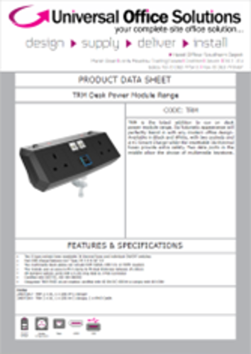DATA SHEET - TRM Desk Power Module Range (2A60T202)