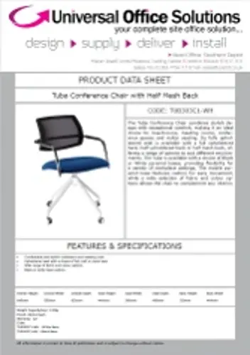 DATA SHEET - Tuba Conference Chair with Half Mesh Back (TUB303C1)