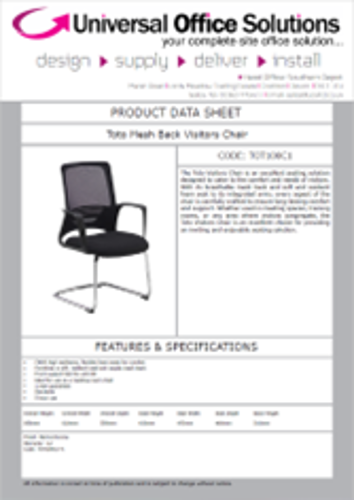 DATA SHEET - Toto Mesh Back Visitors Chair (TOT100C1)