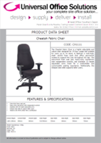 DATA SHEET - Cheetah Fabric Chair (CH1111)