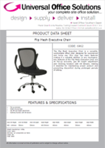 DATA SHEET - Flip Mesh Executive Chair(6962)