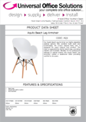 DATA SHEET - Aquilo Beech Leg Armchair (AQ1)