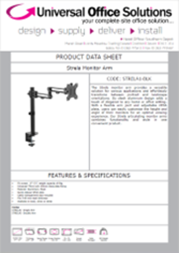 DATA SHEET - Strela Monitor Arm (STRELA1)