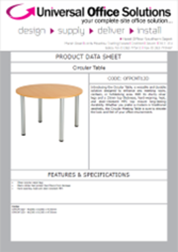 DATA SHEET - Circular Table (OFPCMT10)