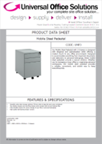 DATA SHEET - Mobile Steel Pedestal(UMP3)
