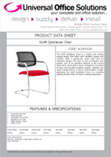 DATA SHEET - Swift Cantilever Chair (KCUP1628)
