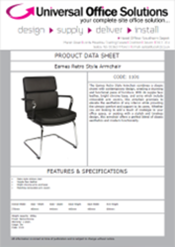 DATA SHEET - Eames Retro Style Armchair (1101)