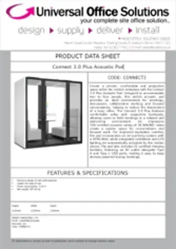 DATA SHEET - Connect 3.0 Plus Acoustic Pod