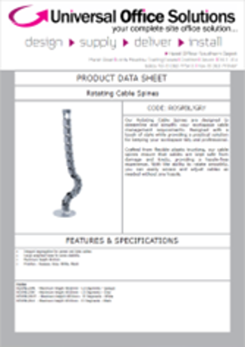DATA SHEET - Rotating Cable Spines