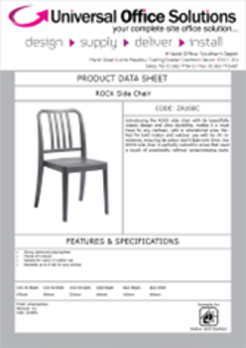 DATA SHEET - ROCK Side Chair (ZA160C)