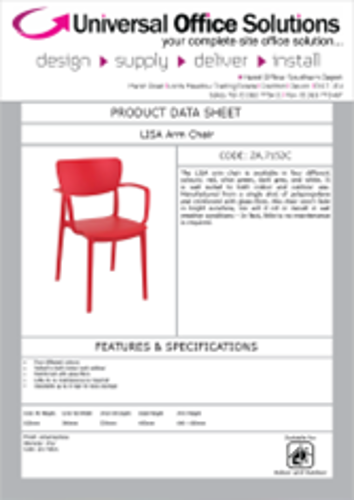 DATA SHEET - LISA Arm Chair (ZA7152C)