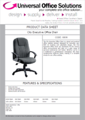 DATA SHEET - City Executive Office Chair (8099)