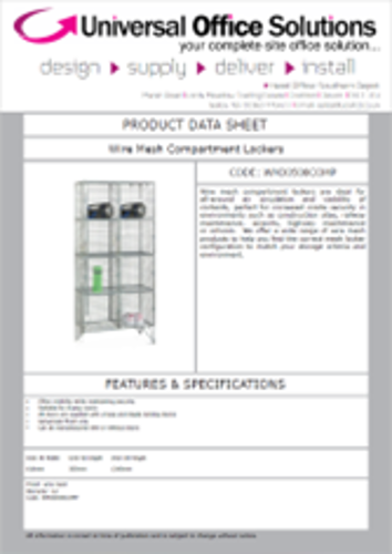 DATA SHEET - Wire Mesh Compartment Lockers (WM30508COMP)