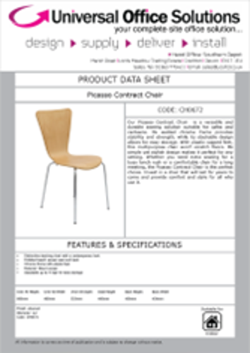 DATA SHEET - Picasso Contract Chair (CH0672)
