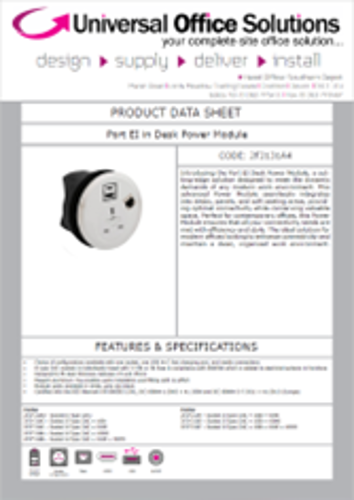 DATA SHEET - Port EI in Desk Power Module (2F2131B7)