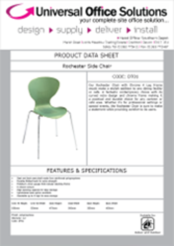 DATA SHEET - Rochester Side Chair (SIE50001 DT01)
