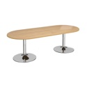 Trumpet Base Radial End Boardroom Table