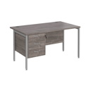 Straight Desk with Single Pedestals - H-Frame