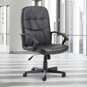 Cavalier High Back Managers Chair - Black Leather Faced