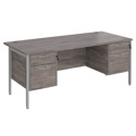 Straight Desk with Double Pedestals - H-Frame