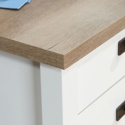 Shaker Style Home Office L-shaped Desk in a Soft White