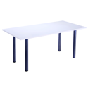 Meeting Room Table with Silver Tubular Legs