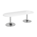 Trumpet Base Radial End Boardroom Table