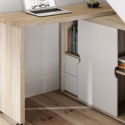 Pivot Cupboard Desk - Sonoma Oak