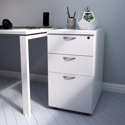 3 Drawer Desk High Pedestal