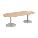 Trumpet Base Radial End Boardroom Table