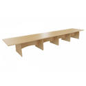 Platinum Range Conference Tables 25mm Top - Shaped Modesty Panel and Panel End Legs