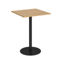 Monza Square Poseur Table with Flat Round Base