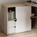 Pivot Cupboard Desk - Sonoma Oak