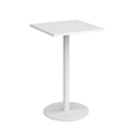 Monza Square Poseur Table with Flat Round Base