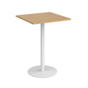 Monza Square Poseur Table with Flat Round Base