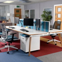 Straight Fabric Desktop Screen with Aluminium Frame