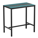 EXTREMA Vintage Teal 4 Leg Bar Height Table - Black - 1190 x 690mm
