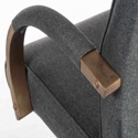 Greyson Executive Grey Fabric Armchair