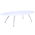Oval Shaped Boardroom Table with Brushed Metal Legs