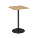 Monza Square Poseur Table with Flat Round Base