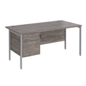 Straight Desk with Single Pedestals - H-Frame