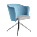 Otis Single Seat Tub Chair with Four Star Swivel Base