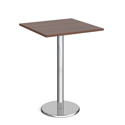 Pisa Square Poseur Table with Round Chrome Base