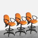 Medium Back Draughtsman Chair on Glides