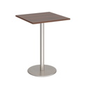 Monza Square Poseur Table with Flat Round Base