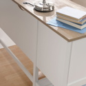 Shaker Style Home Office L-shaped Desk in a Soft White
