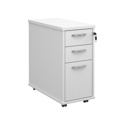 Tall Slimline Mobile Three Drawer Pedestal