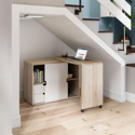 Pivot Cupboard Desk - Sonoma Oak