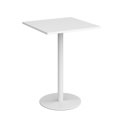 Monza Square Poseur Table with Flat Round Base