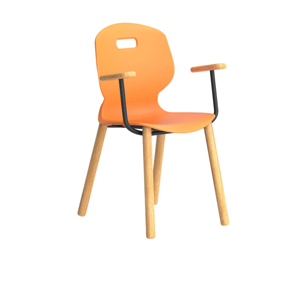Titan Arc Wooden Four Leg Frame with Arms